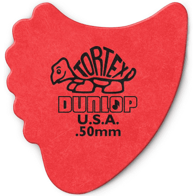 Dunlop 414R50 Tortex Fin .50mm Guitar Picks (72-Pack)
