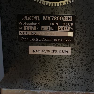 Otari MX-7800 1" 8-track Tape Machine image 16