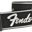 Fender Woven Running 2 inch Logo Strap Black and White Guitar Strap