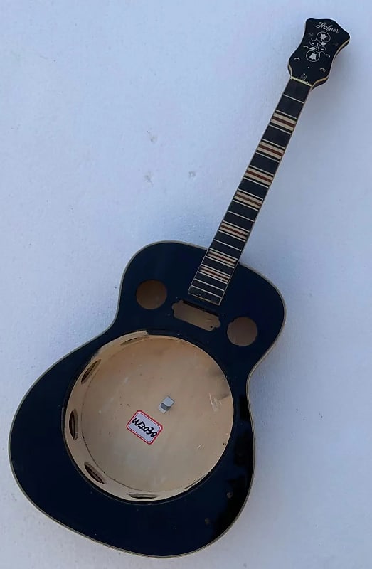 Black Resonator Dobro Electric Guitar, Maple Neck and Reverb