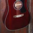 Guild D-120 Red Acoustic Dreadnaught Steel String Solid Mahogany Guitar w/Case