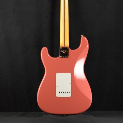Fender 1955 Stratocaster DLX Closet Classic with Gold Hardware - Faded Aged Fiesta Red image 9
