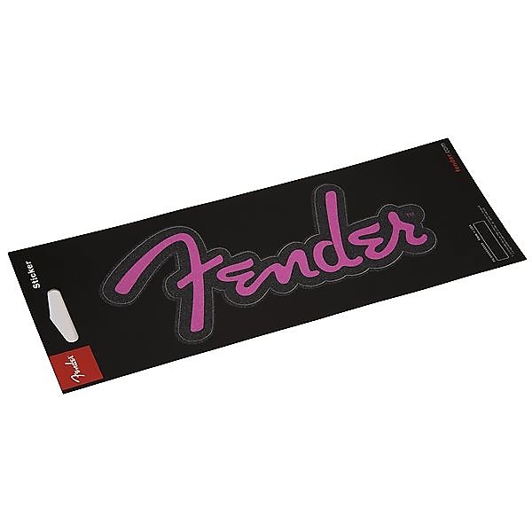 Fender Logo Sticker, Pink Glitter 2016 image 1