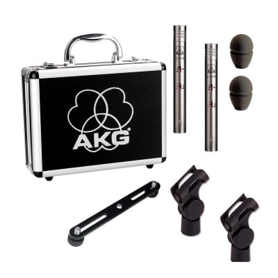 AKG C 451 B Matched Stereo Pair Silver