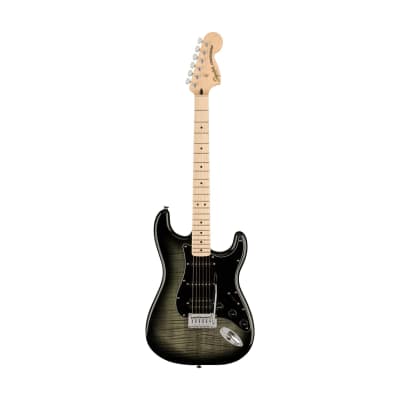 Squier Affinity Series HSS Stratocaster FMT Electric Guitar, Maple FB, Black Burst image 1