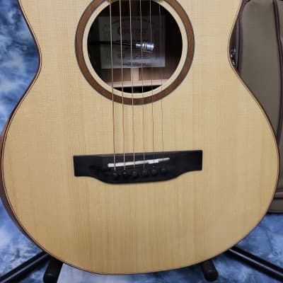 MINT 2023 Crafter MINO/BLK Walnut 3/4 Parlor Acoustic Electric Guitar Open Headstock New Strings Hang Tags Crafter Deluxe Gigbag image 3