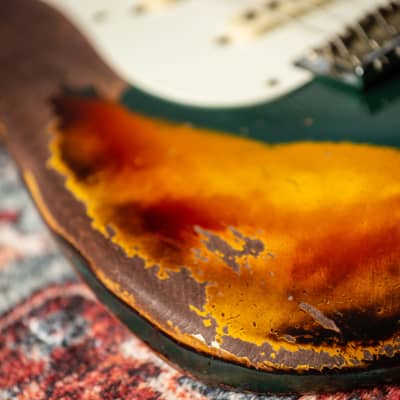 Fender ’57 Super Heavy Relic Strat - Faded Sherwood Green/Sunburst image 18