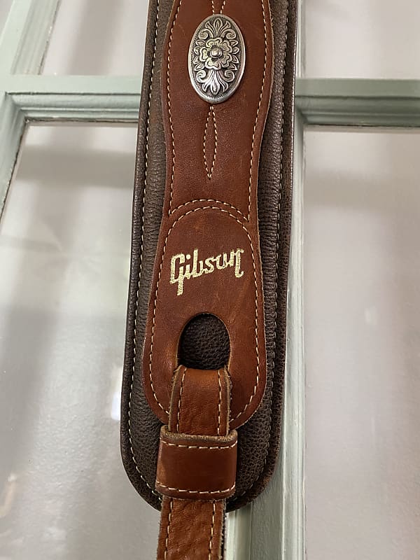 Gibson Leather Guitar strap dual Conch Reverb