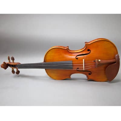 Beautiful Hand Carved Castle Violin 4/4 Full Size Open Clear Tone Two Piece Maple Back image 2