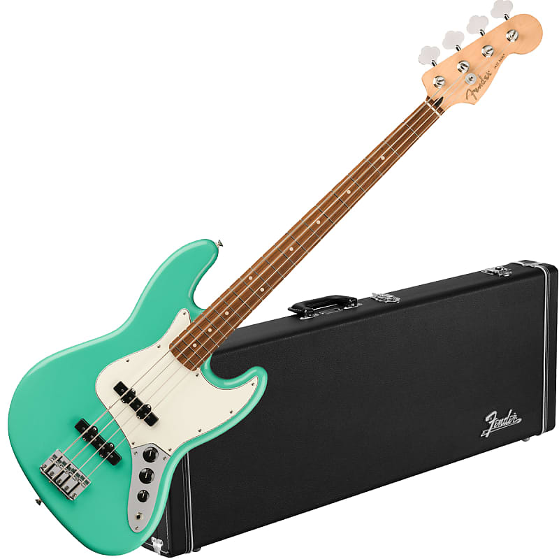 Fender Player Jazz Bass Sea Foam Green W/ HARDCASE Reverb