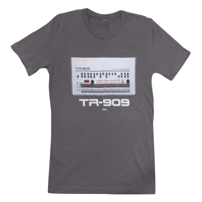 Roland TR-909 Crew T-Shirt Size Medium in ASPHALT image 5