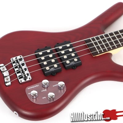 Warwick Rockbass Corvette Double Buck 4-String Burgundy Red Electric Bass Guitar image 3
