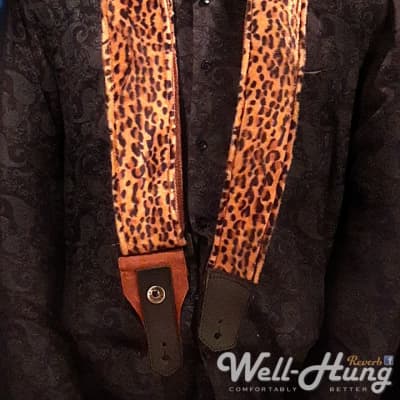 Well-Hung Wild Things Ocelot 3 wide Super Padded hootenanny guitar strap