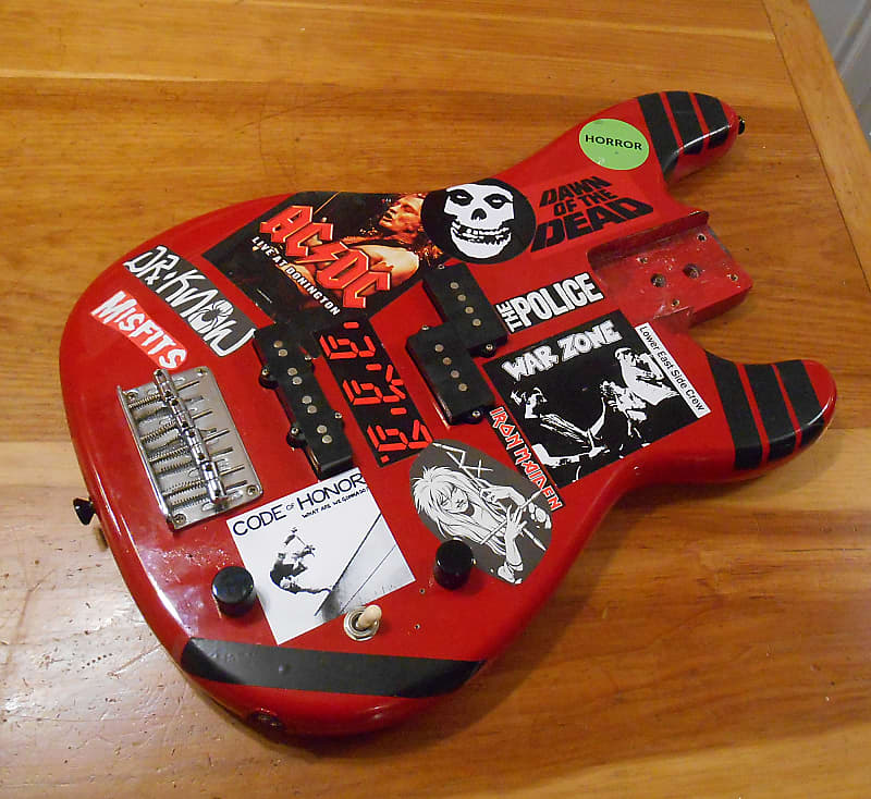 Burnside by Guild Bass Body. Red. Relic. Project. PJ. Reverb