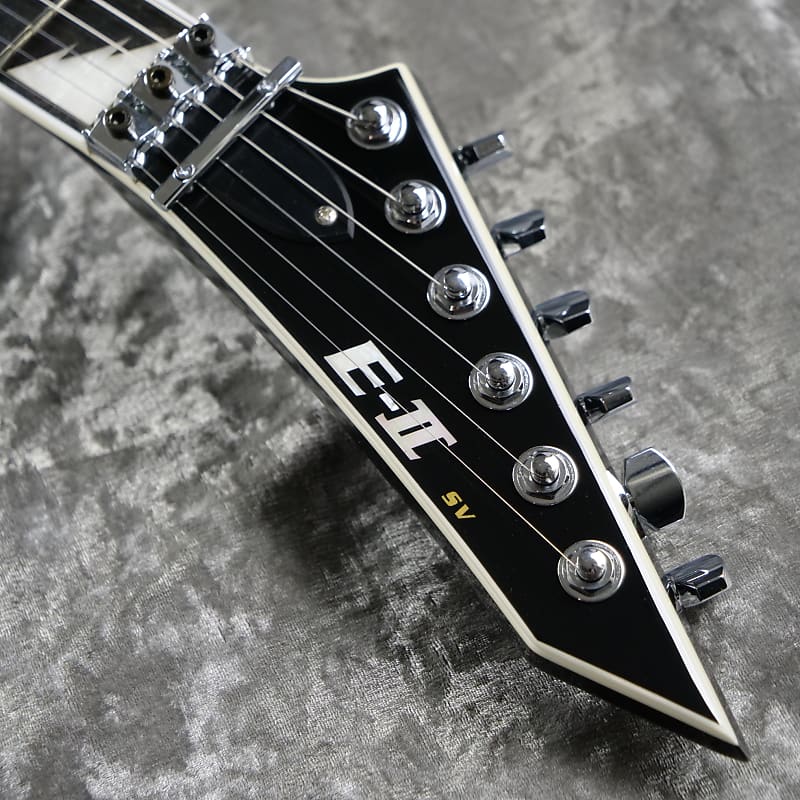 ESP E-II SV Black w/White Stripes [Made in Japan!!] | Reverb