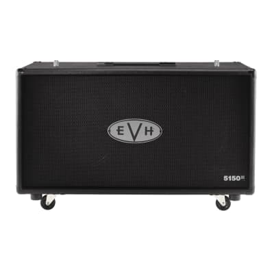 EVH 2253100410 5150III 2 x 12 Inch Straight Front, Sturdy, Solid Speaker Enclosure Cabinet for Electric Guitars with High-Quality Fitted Cover (Black) image 1