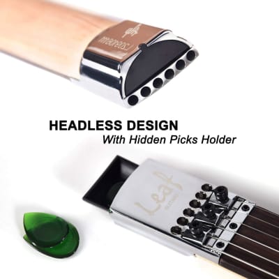 Asmuse Headless Electric Travel Guitar Small But Full-scale LEAF Guitar Ultra-Light For Travel and Performance image 13