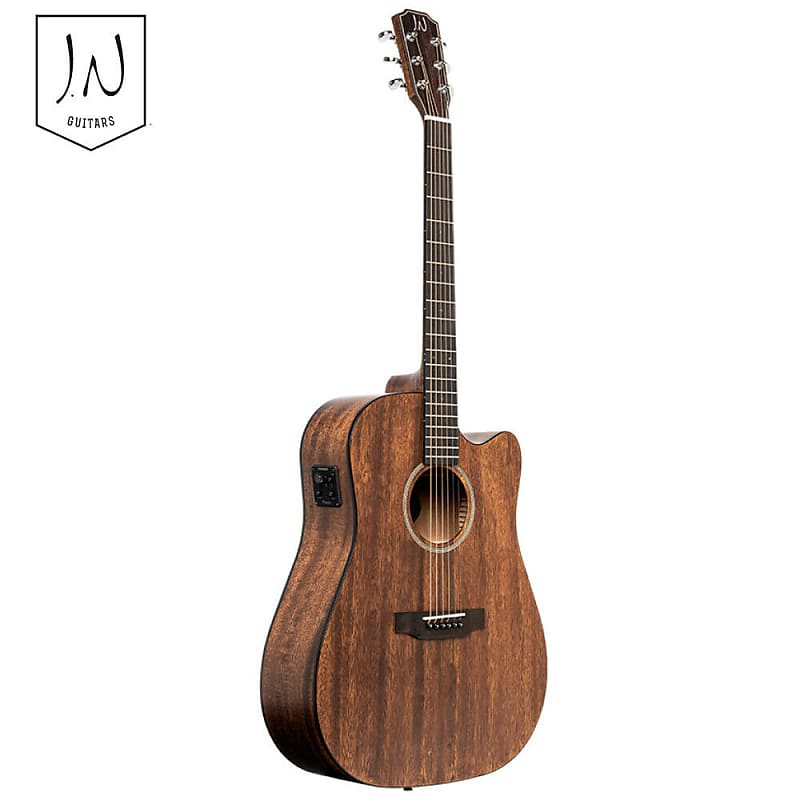 James Neligan DOV-DCFI Dreadnought Cutaway Solid Mahogany Top 6-String Acoustic-Electric Guitar image 1