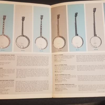 Gibson Flat Tops , Classics, Banjos, Tenors Catalog 1963 Color Cover B&W Inside image 4