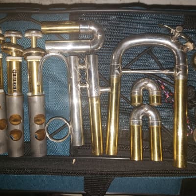 Bach Stradivarius 180S37 Silver Trumpet, Gold Trim, Heavy Caps, Serviced, Extras! image 17