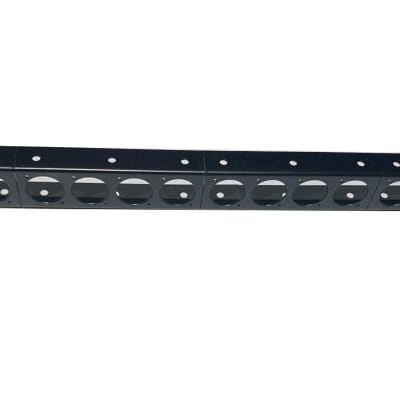 Black solderless 16 Jack bracket and screws for pedalboards, rack enclosures for sale