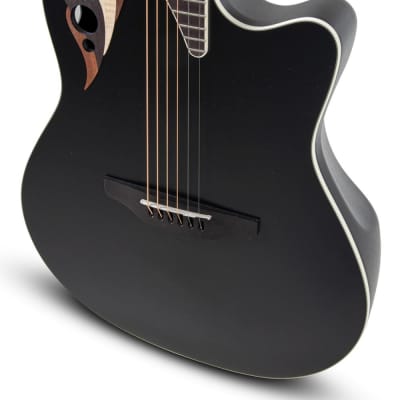 Mint Ovation Celebrity Deluxe E-Acoustic Guitar CDX40-5-G - Black Satin image 2