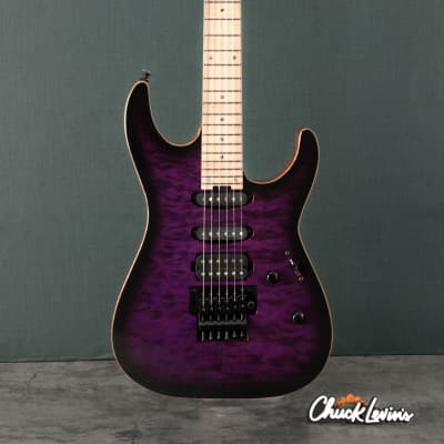 ESP M-III FR Quilt Maple Top Electric Guitar - Deep Purple Sunburst - #US22119 for sale