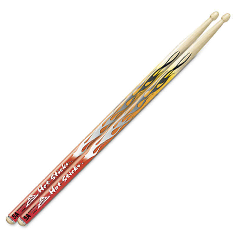 Hot Sticks Artisticks Drum Sticks - Red Flame-5A | Reverb
