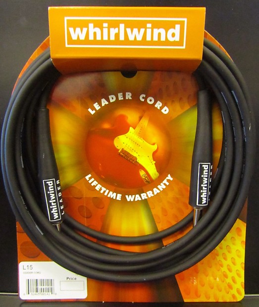 Whirlwind L15 Leader Standard 1/4" TS Instrument Cable Straight/Straight - 15' image 1