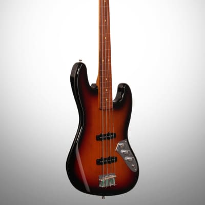 Fender Jaco Pastorius Fretless Jazz Electric Bass with Case, 3-Color Sunburst image 5