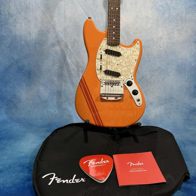 2021 Fender Japan Traditional II 60s Competition Mustang Capri Orange W/ Matching Headstock image 20