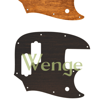 Van Dyke-Harms Mustang PJ Bass Wood Pickguard, Single, Many Exotic Hardwoods image 6