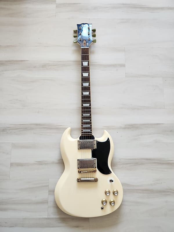 Greco SS63-60 1980s - White made in korea Gibson SG style | Reverb