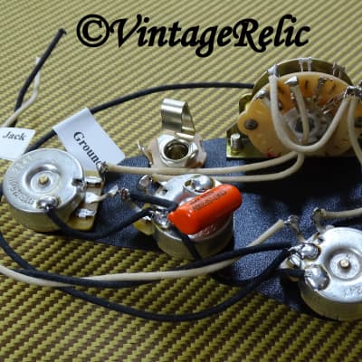 Upgrade wiring kit Pre-wired fits Fender Stratocaster Orange Drop cap CTS pots image 1