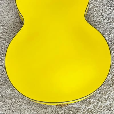 D'Angelico Ltd Deluxe EXL1 Hollowbody Guitar, Matte Yellow w/Case, DADEXL1MYLGT image 2