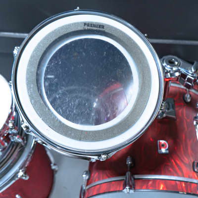 Premier 5 Piece England Drum Kit - 22 / 16 / 14 / 13 / 12 - Red Satin Swirl image 5