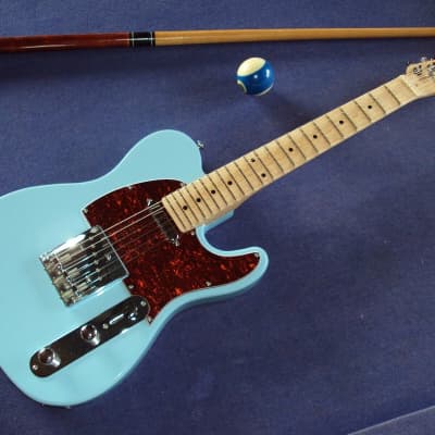 Scalloped J&D TL-cast, skyblue,564 mm  scale,playing a la Yngwie, Ritchie & Co! image 1