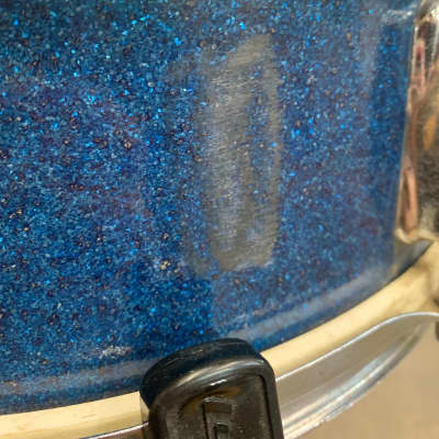Black Jack Vintage MIJ 5" x 14" Blue Sparkle Snare Drum image 9