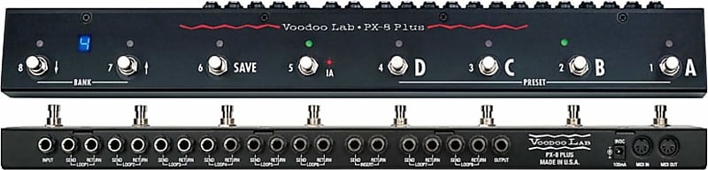 Voodoo Lab PX-8 Plus True Bypass Programmable Pedal Switcher image 1