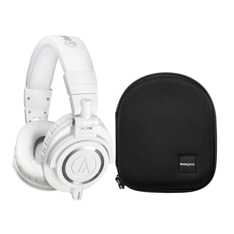  Audio-Technica ATH-M50XWH Professional Studio Monitor  Headphones, White, Small : Audio-Technica: Musical Instruments