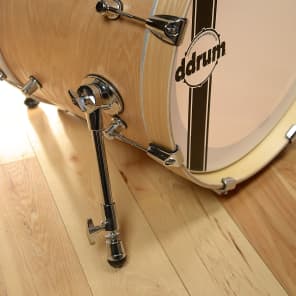Ddrum SE Flyer 12/14/18/5.5x14 4pc Drum Kit Satin Natural Lacquer w/Ash Outer Ply image 5
