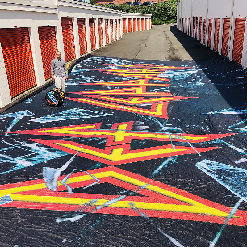 Def Leppard 2016 Tour Stage Backdrop. 35' x 60'. Authenticated! image 1