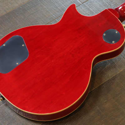 Jay Turser Serpent Les Paul Stle Guitar Trans Red Flametop + Case image 12