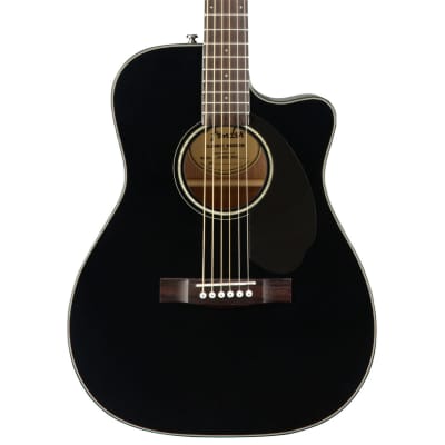Fender CC60SCE Concert Electro Acoustic Guitar - Black image 1