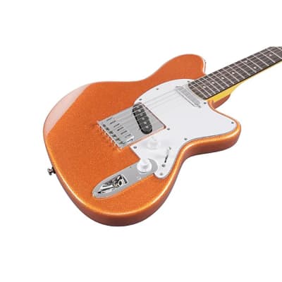Ibanez Yvette Young YY20 Guitar, Rosewood Fretboard, Orange Cream Sparkle image 2
