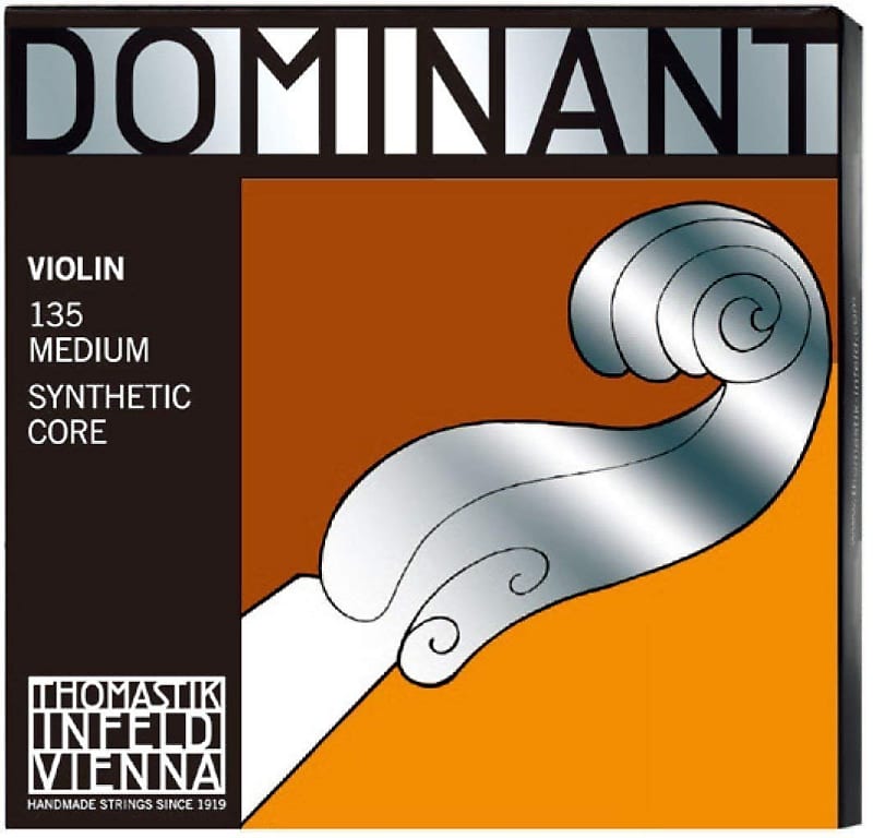Thomastik-Infeld 135 Dominant Synthetic Core Aluminum and Silver Wound Ball End 4/4 Violin Strings image 1