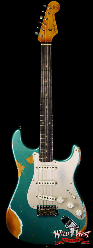 Fender Custom Shop Limited Edition 1959 59' Roasted Stratocaster Heavy Relic Aged Sherwood Green Metallic image 1