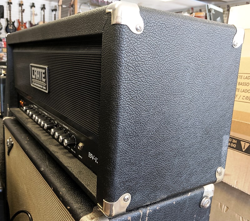 Crate BV120H All Tube Guitar Amp Head, 120w A/B, 2 Channel, Early Blue  Voodoo, Intense, USA Made