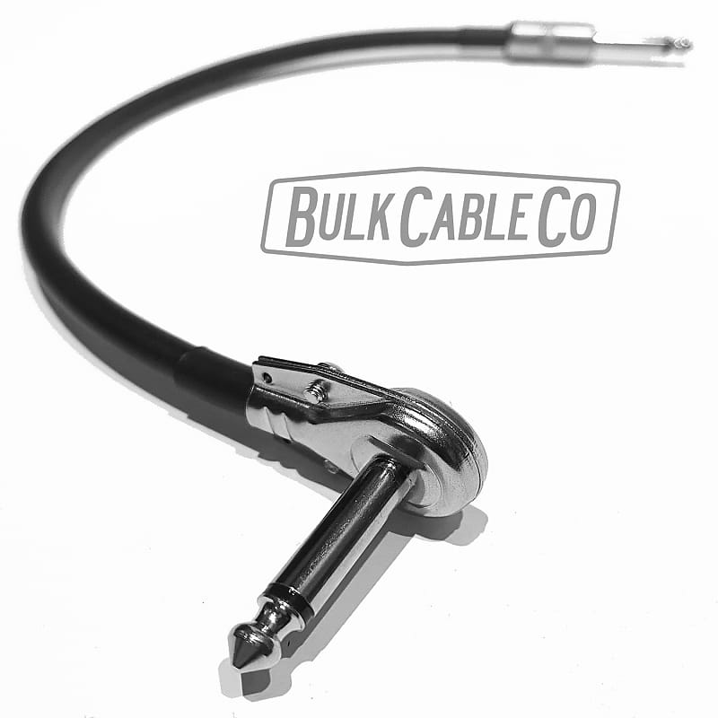 1 FT Mogami 3082 Speaker Cable Right Angle Pancake RA to Reverb