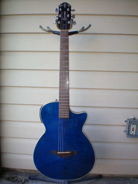Crafter CT 120 Electric/Acoustic Guitar (Blue Flamed Maple